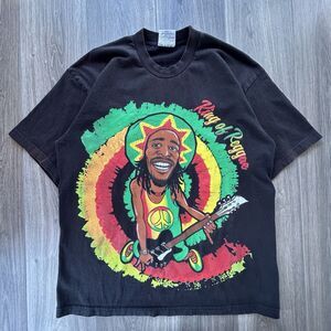 Vintage Bob Marley King Of Reggae Shirt Adult Extra Large Wailers Ziggy USA Made